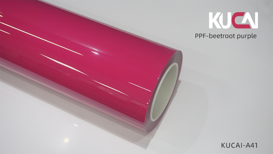TPU hidrofóbico Película de Proteção de Tinta de Automóvel Beterraba Cor Púrpura Espessura 7,5 Mil