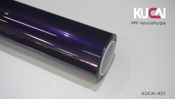 1.52mx15m Veneza Película Ppf de cor Púrpura, TPU Película de Proteção de Tinta Automotiva